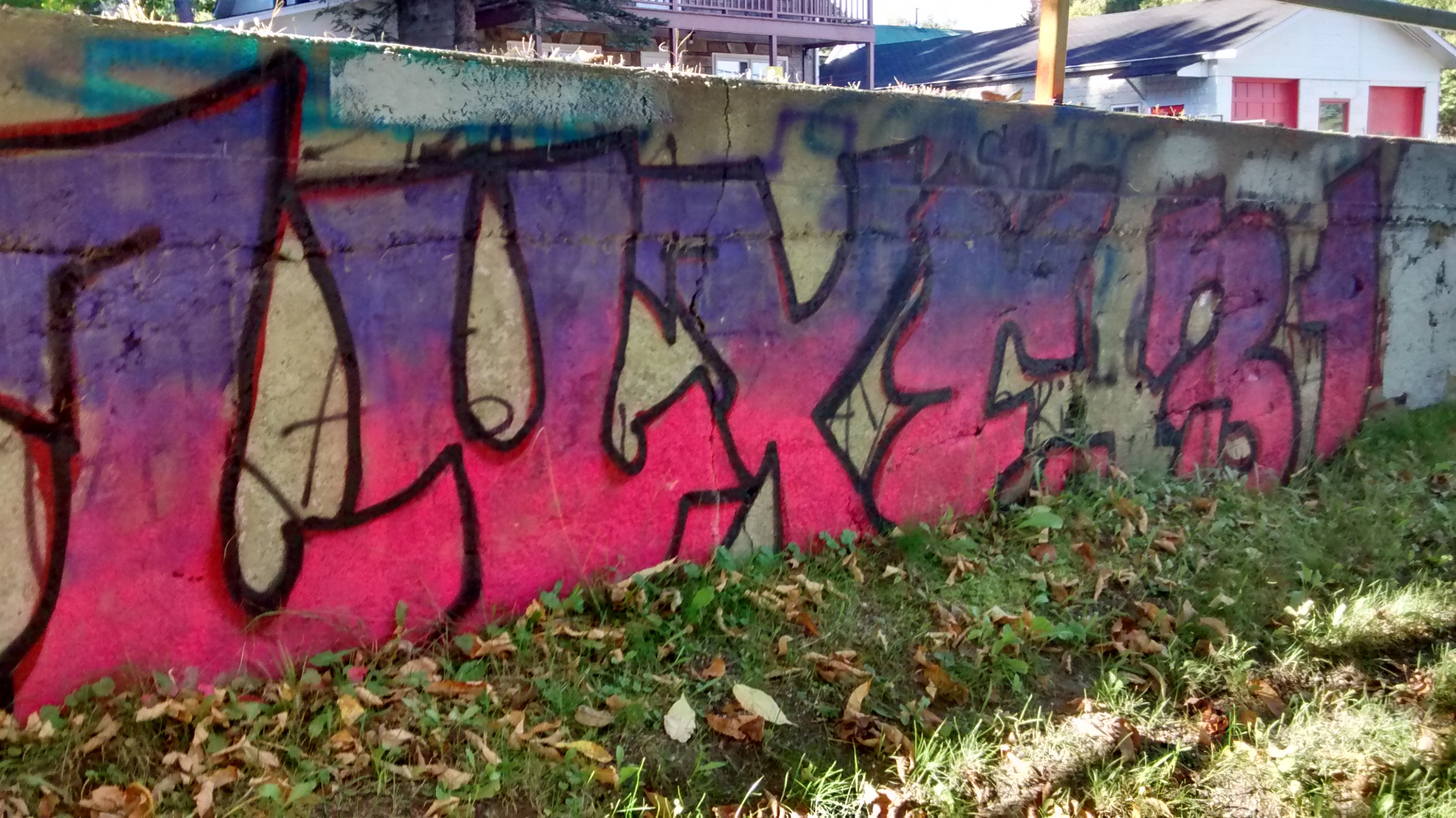 © Maison des jeunes de Waterville - Les grafitis sur le mur extérieur s de la maison des jeunes de Waterville!
